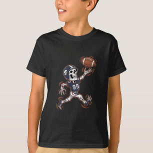 American Football Skeleton Halloween Football T-Shirt