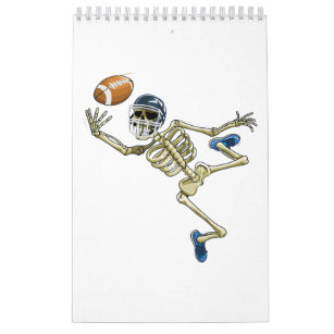 American Football Skeleton Halloween Men Boys Foot Calendar