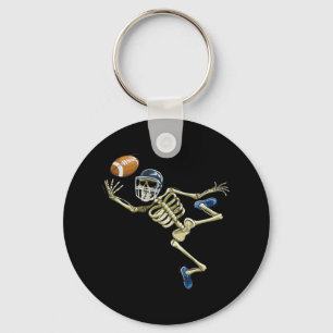 American Football Skeleton Halloween Men Boys Foot Keychain