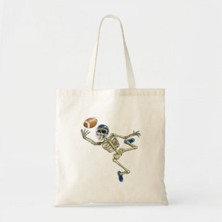 American Football Skeleton Halloween Men Boys Foot Tote Bag