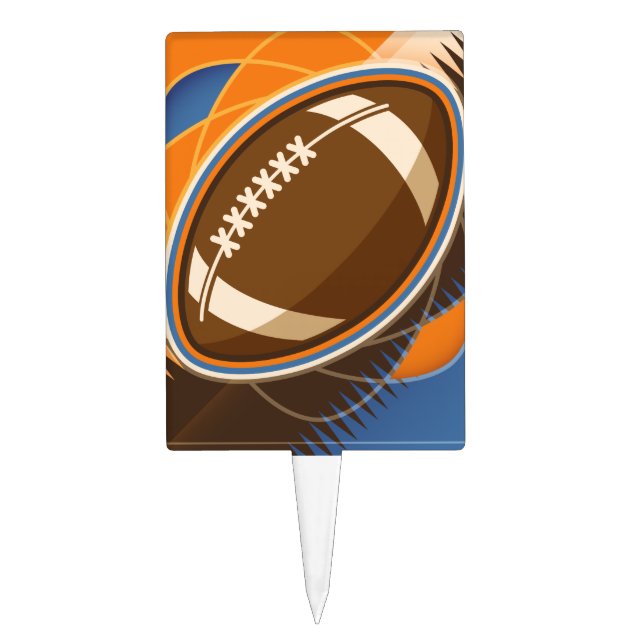 American Football Sport Ball Game Cake Topper (Front)