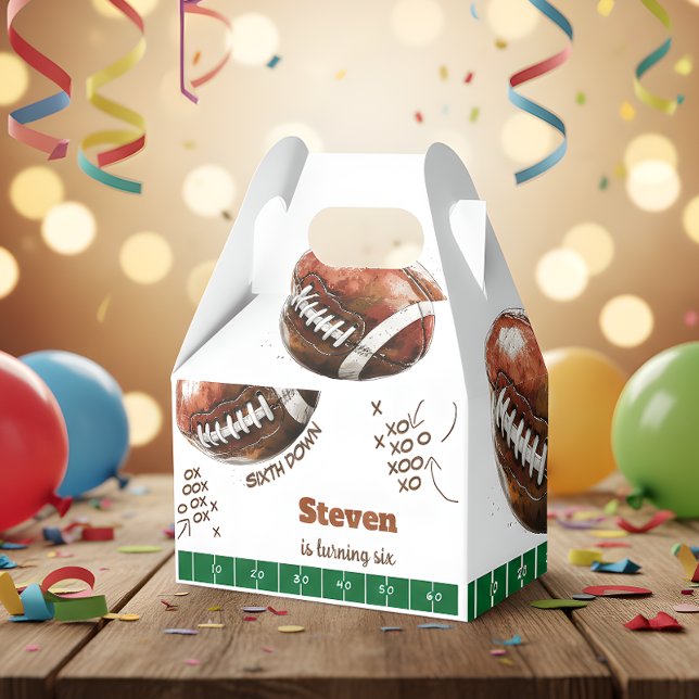 American football sport ball kids birthday favor boxes (Creator Uploaded)