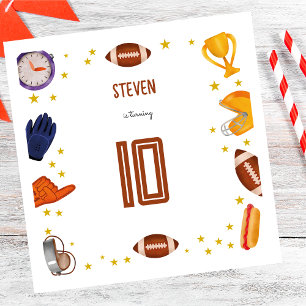 American football sport ball kids birthday napkins