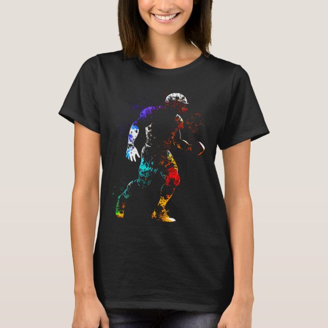 American Football Sport Ball Player T-Shirt (Front)