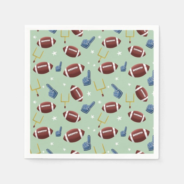 American Football Sport Pattern Napkins (Front)