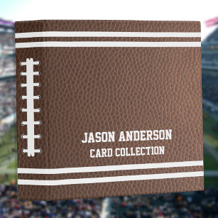 American Football Sport Scrapbook Collector Album 3 Ring Binder
