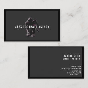 American Football Sports Management-Rising Red Business Card