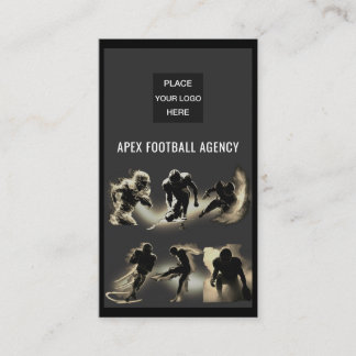American Football Sports Management-Sepia  Business Card