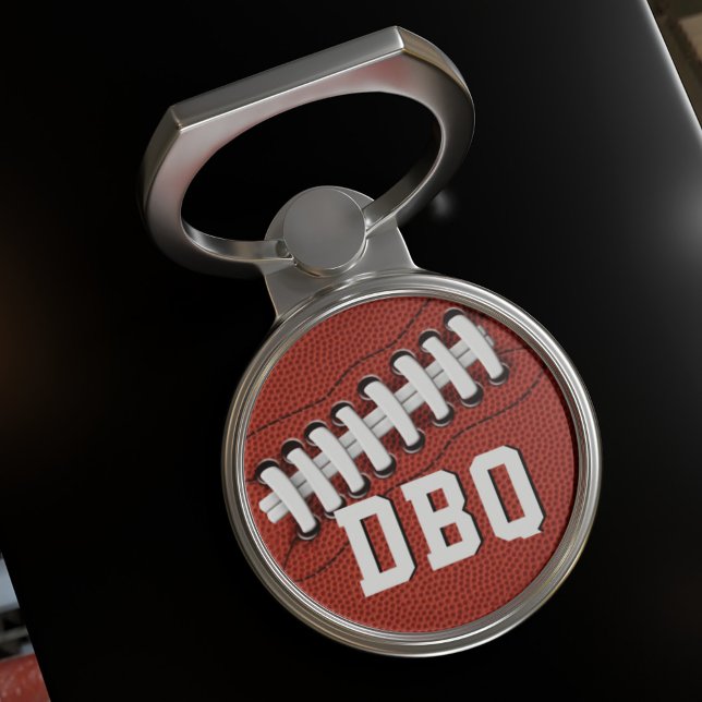American Football Sports Monogram Phone Ring Stand (Add your initial to this football theme ring stand and enjoy the game)