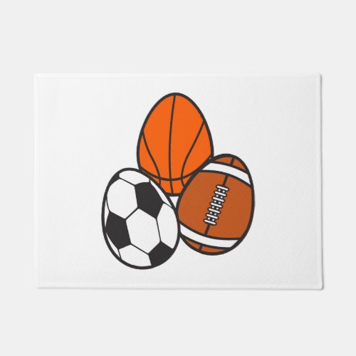 American Football Sports Soccer Basketball Easter Doormat