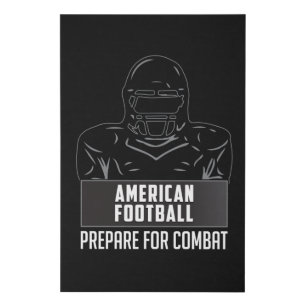 American Football Sports Team Game Funny Gift Idea Faux Canvas Print