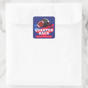 American Football Square Sticker