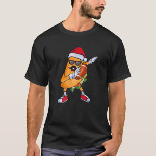 American Football Taco With Santa Hat Christmas Pa T-Shirt