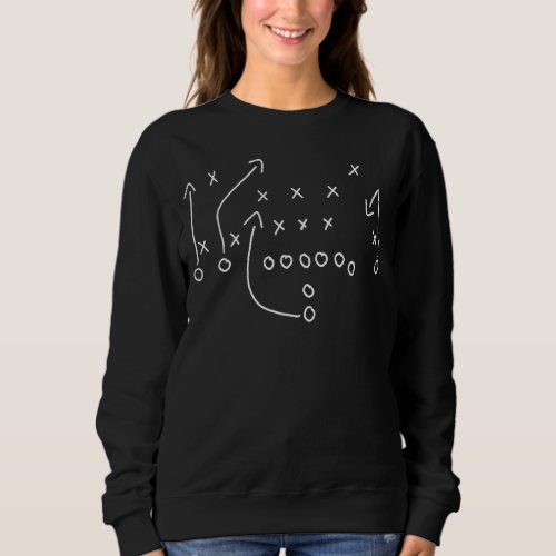 American Football Tactical Playbook Fan Runningbac Sweatshirt