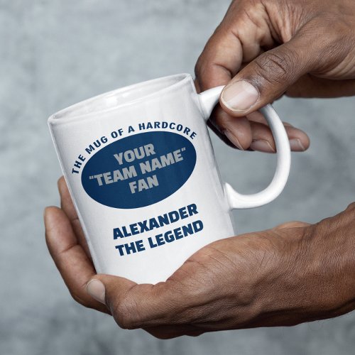 American Football Team Name Fan Blue Silver Coffee Mug
