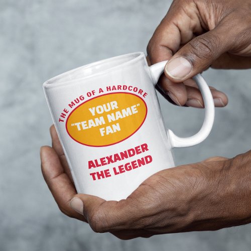 American Football Team Name Fan Red Gold Coffee Mug