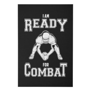 American Football Team Sports Game Player USA Gift Faux Canvas Print