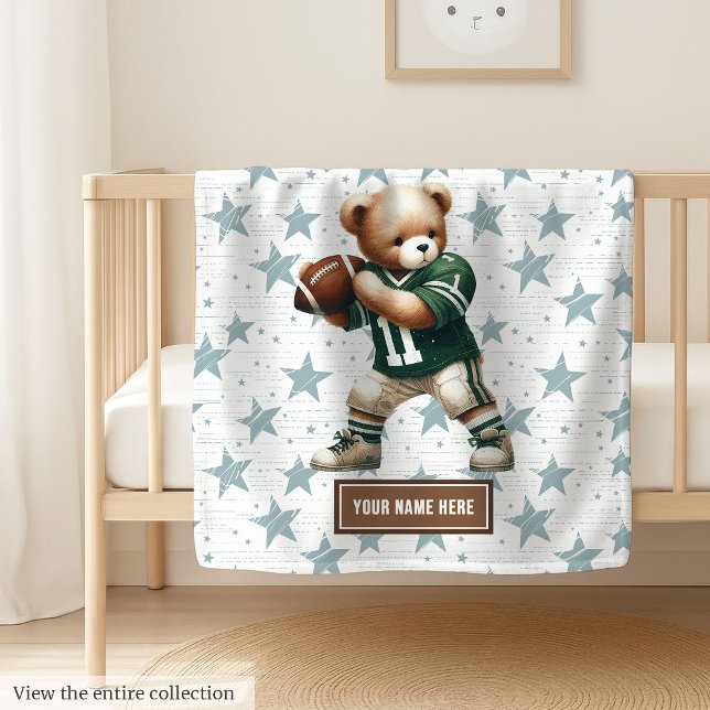 American Football Teddy Blanket for Boys Birthday (American Football Teddy Blanket for Boys Birthday)
