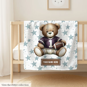 American Football Teddy Blanket for Young Boys