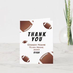 American Football Thank you Coach Card