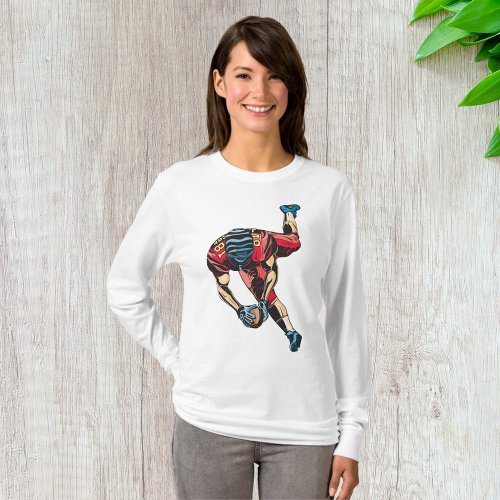 American Football Touchdown Womens Long_Sleeve T_Shirt