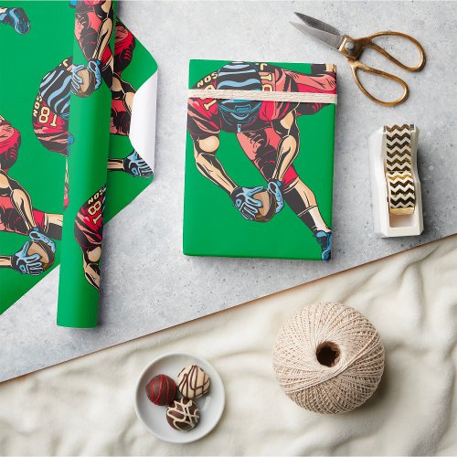 American Football Touchdown Wrapping Paper