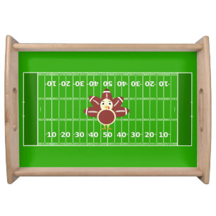 American Football Turkey Day Thanksgiving Sports Serving Tray