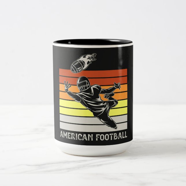 American Football Two-Tone Coffee Mug (Center)