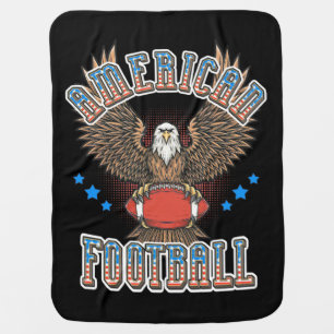 American Football USA Flag Baby Blanket