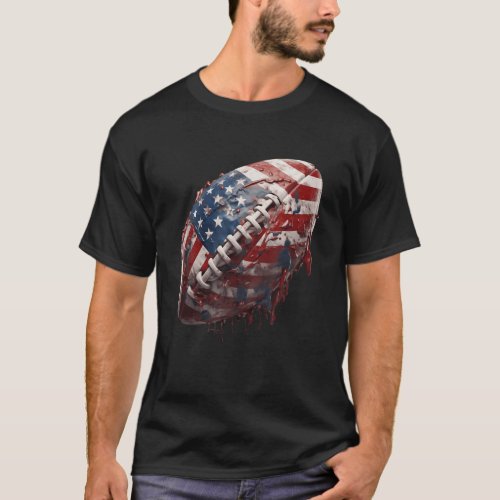 American Football USA Flagge T_Shirt
