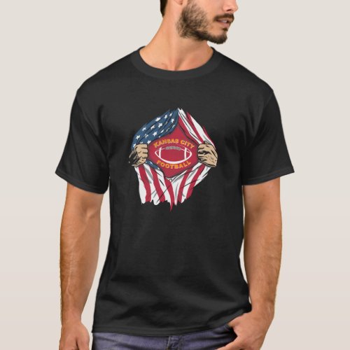 American Football USA Kansas City T_Shirt