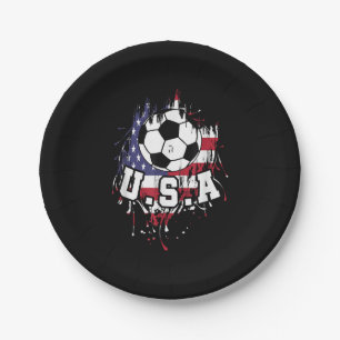 American Football USA Paper Plates