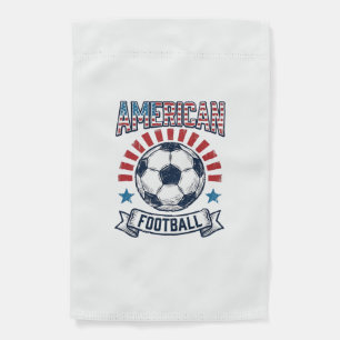 American Football Vintage Soccer Ball Shirt Design Garden Flag