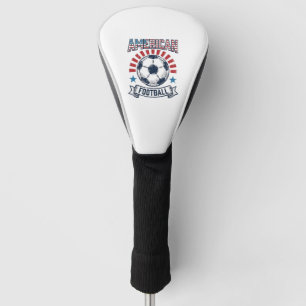 American Football Vintage Soccer Ball Shirt Design Golf Head Cover