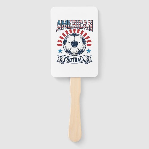 American Football Vintage Soccer Ball Shirt Design Hand Fan