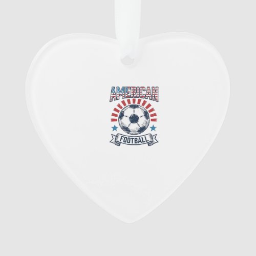 American Football Vintage Soccer Ball Shirt Design Ornament