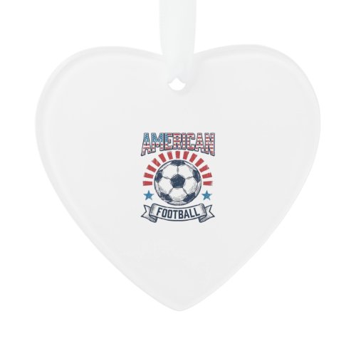 American Football Vintage Soccer Ball Shirt Design Ornament
