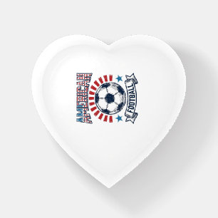 American Football Vintage Soccer Ball Shirt Design Paperweight