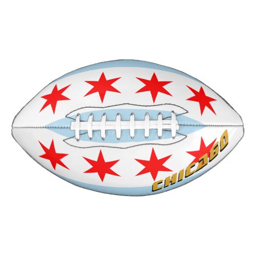 American Football with Chicago Flag  Illinois USA