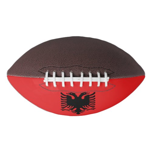 American football with flag of Albania