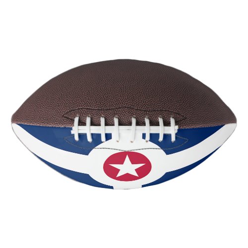 American football with flag of Indianapolis