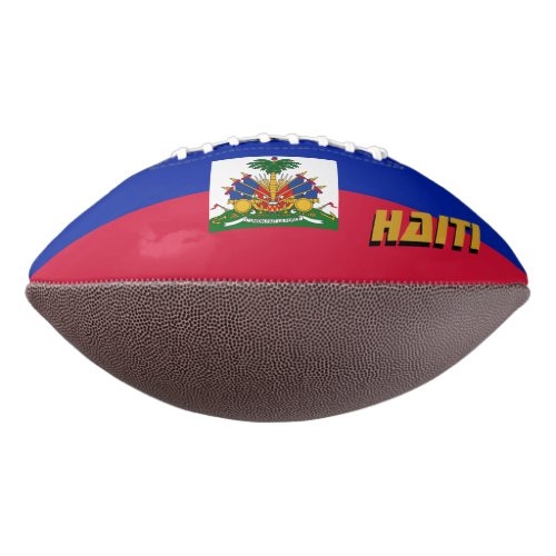 American Football with Haitian Flag  Haiti