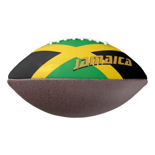 American Football with Jamaican Flag / Jamaica (Rotated 270)