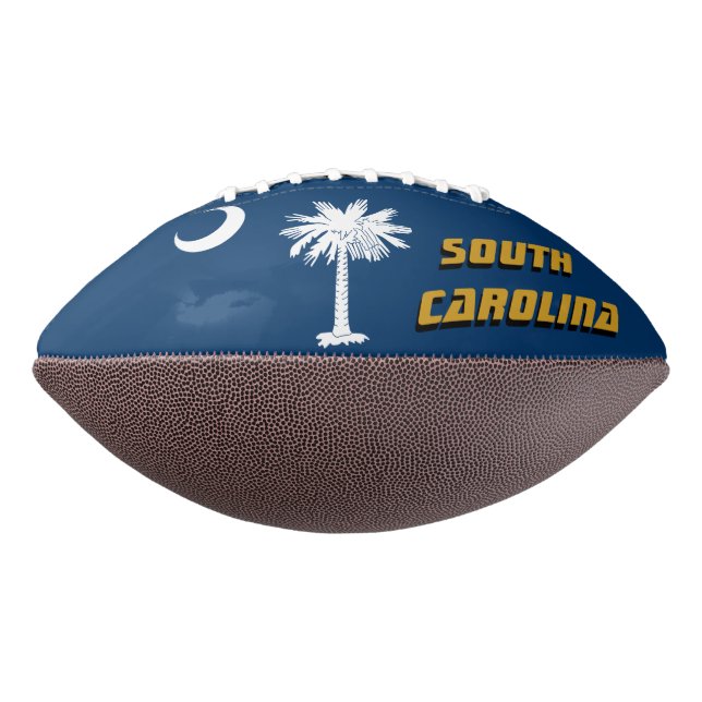 American Football with South Carolina Flag / USA (Rotated 270)