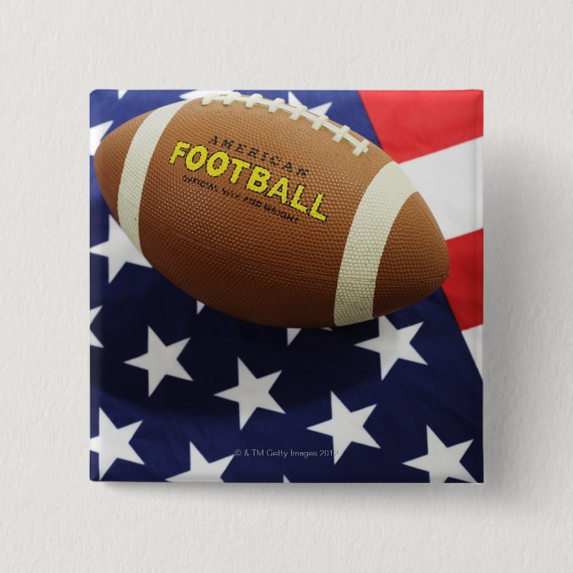 American football with the US flag Button (Front)