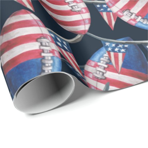 American football wrapping paper