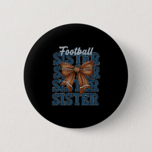American Footll Sister Coquette Bow Thanksgiving F Button