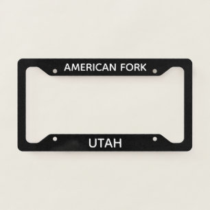 American Fork License Plate Frame