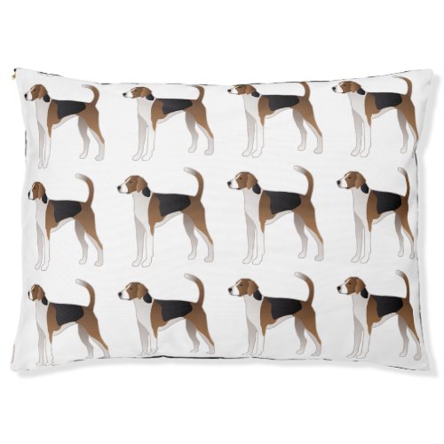 American Foxhound Basic Dog Breed Illustration Pet Bed