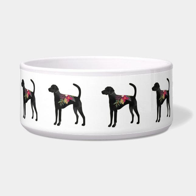 American Foxhound Boho Dog Breed Silhouette Bowl (Front)